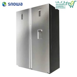 یخچال فریزر دو قلو اسنوا سری هایپر مدل SN5-1193 SS رنگ استیل
